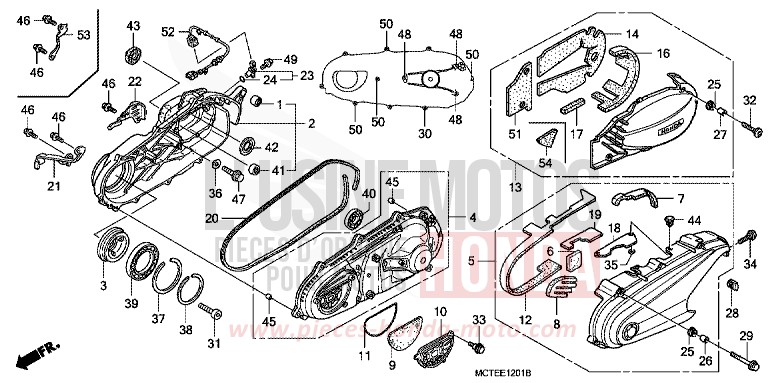 SWINGARM (2) for Silver Wing DELTA BLUE METALLIC (PB358) from 2007